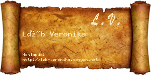 Léb Veronika névjegykártya